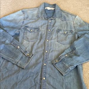 Denim button up